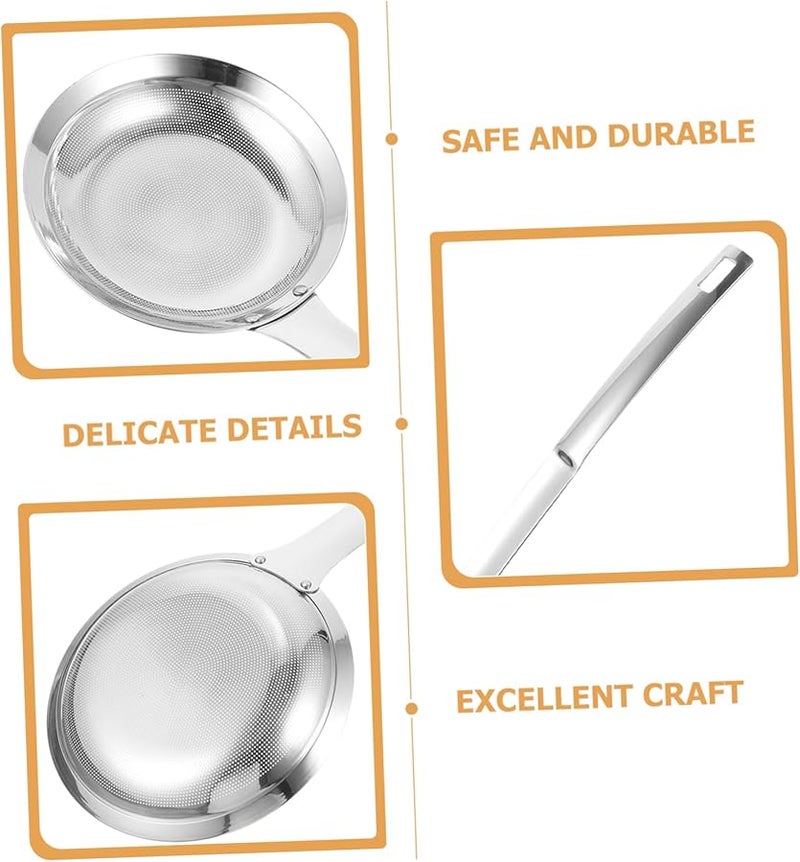 Stainless Steel Fat Skimmer Spoon Fine Mesh Oil Strainer Food Filter Scoop - Image 3